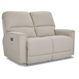 Cade Power Reclining Loveseat w/ Headrest - Linen