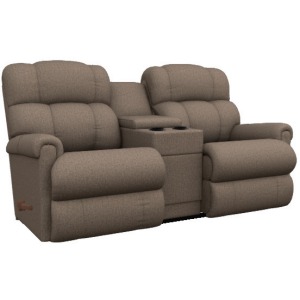 Pinnacle Wall Reclining Loveseat w/Console - Donegal Mushroom