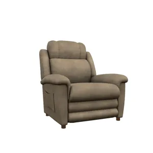Clayton Gold Power Lift Recliner w/ Massage &amp; Heat - i-Outlier Mushroom