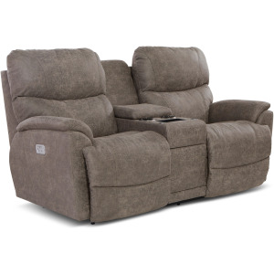 Trouper Power Reclining Loveseat w/Headrest, Lumbar & Console
