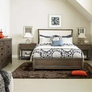 Park Studio King Upholstered Sleigh Bed Complete