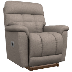 Fulton Power Rocking Recliner w/ Headrest, Lumbar, & Wireless Remote - Tennant Mushroom