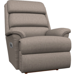 Astor Power Rocking Recliner w/ Head Rest - Tennent Mushroom