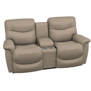 James Power Reclining Loveseat w/ Headrest, Lumbar & Console