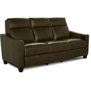 Quinault Power Reclining Sofa w/ Headrest - Clifton Olive