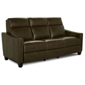Quinault Power Reclining Sofa w/ Headrest - Clifton Olive