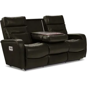 Baron Power Wall Reclining Sofa w/ Headrest, Lumbar &amp; Storage Drawer