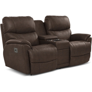 Trouper Power Reclining Loveseat w/Headrest, Lumbar & Console