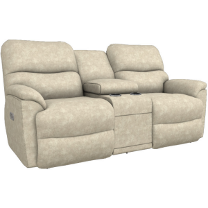 Trouper Power Reclining Loveseat w/ Headrest & - i-Northwest Stucco