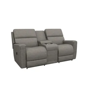 Apollo Reclining Loveseat w/ Console - i-Northwest Charcoal