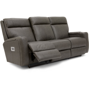 Ovation AudioLuxe Power Wall Reclining Sofa w/ Headrest, Lumbar & Storage Drawer