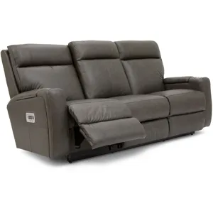 Ovation AudioLuxe Power Wall Reclining Sofa w/ Headrest, Lumbar &amp; Storage Drawer