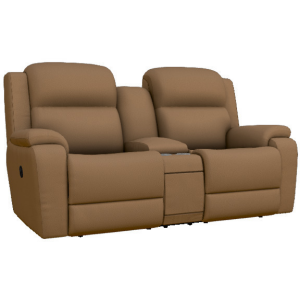 Dorian Reclining Loveseat w/ Console - i-Rivers Camel