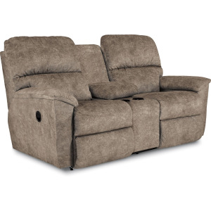 Brooks Reclining Loveseat w/ Console - i-Outlier Mushroom