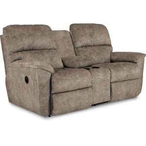 Brooks Reclining Loveseat w/ Console - i-Outlier Mushroom