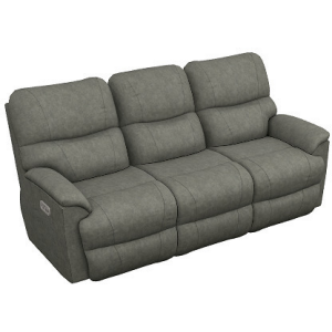 Trouper Power Reclining Sofa w/ Headrest, Lumbar, & Dual Wireless Remote