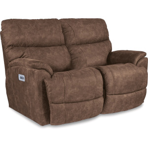 Trouper Power Reclining Loveseat w/ Headrest, Lumbar, & Wireless Remote