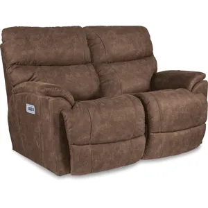 Trouper Power Reclining Loveseat w/ Headrest, Lumbar, &amp; Wireless Remote
