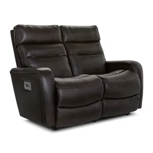 Baron Power Wall Reclining Loveseat w/ Headrest, Lumbar, & Dual Wireless Remote