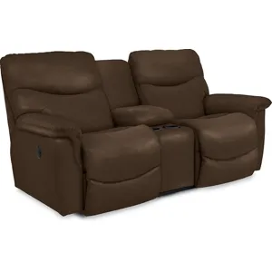James Power Reclining Loveseat with Console