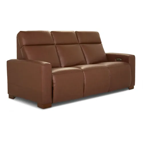 Acadia Power Reclining Sofa w/ Headrest - Dean Chestnut