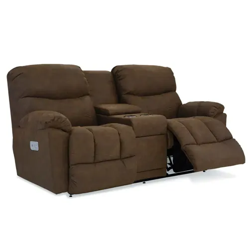 Morrison Power Reclining Loveseat w/ Headrest, Lumbar, Console & Dual Wireless Remotes