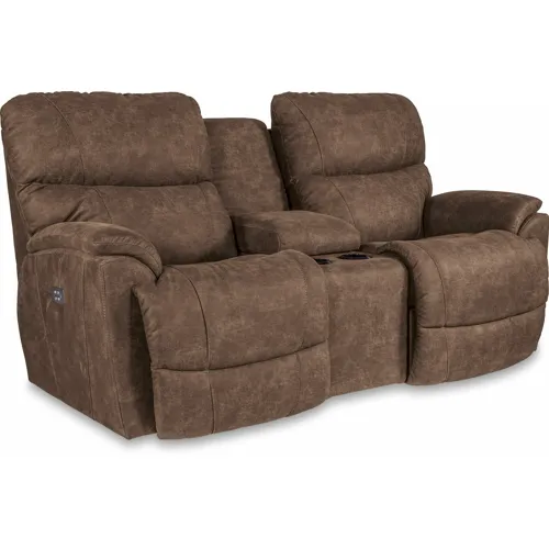 Trouper Power Reclining Loveseat w/ Headrest & Console