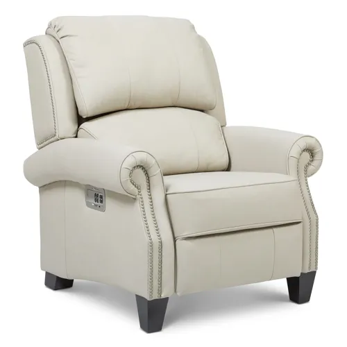 Carleton High Leg Power Recliner w/ Headrest - Jazz Moonbeam