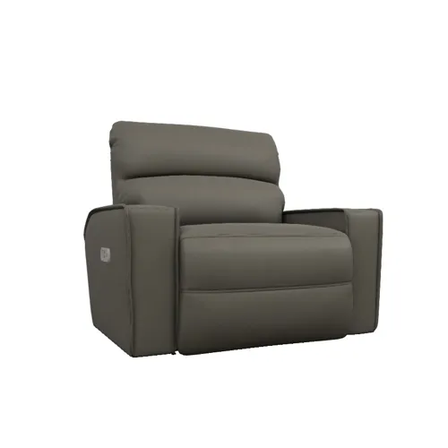 Maddox Power Reclining Chair & a Half w/ Headrest - Dove Grey