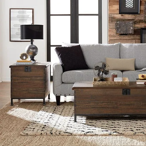 Hidden Treasures Milling Chest End Table