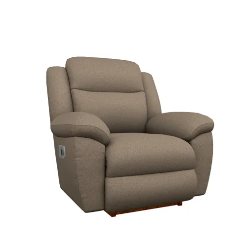 Joel Power Rocking Recliner w/ Headrest - Social Club Cocoa