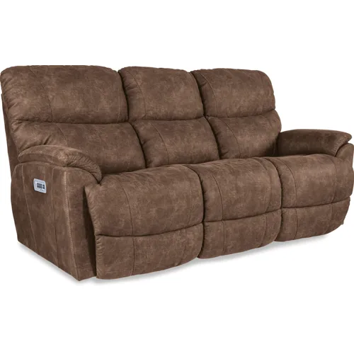 Trouper Power Reclining Sofa w/ Headrest, Lumbar, & Dual Wireless Remote