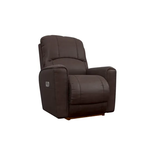 Cassian Power Rocking Recliner w/Headrest, Lumbar, & Wireless Remote - Walnut