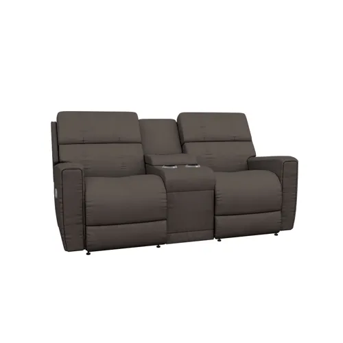 Apollo Power Reclining Loveseat w/ Headrest & Console - Salvo Slate