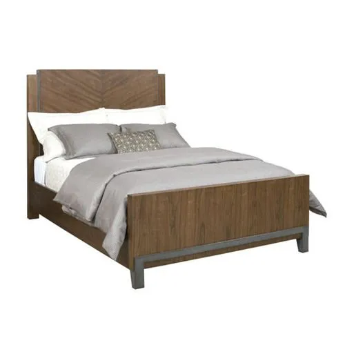 AD Modern Synergy Chevron Walnut Cal King Bed