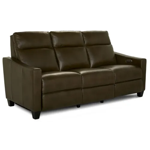 Quinault Power Reclining Sofa w/ Headrest - Clifton Olive