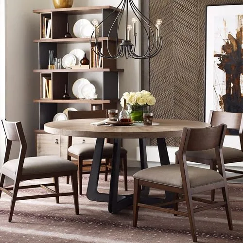 AD Modern Synergy Concentric Round Dining Table