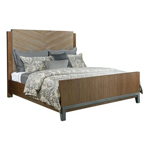 AD Modern Synergy Chevron Maple Queen Bed