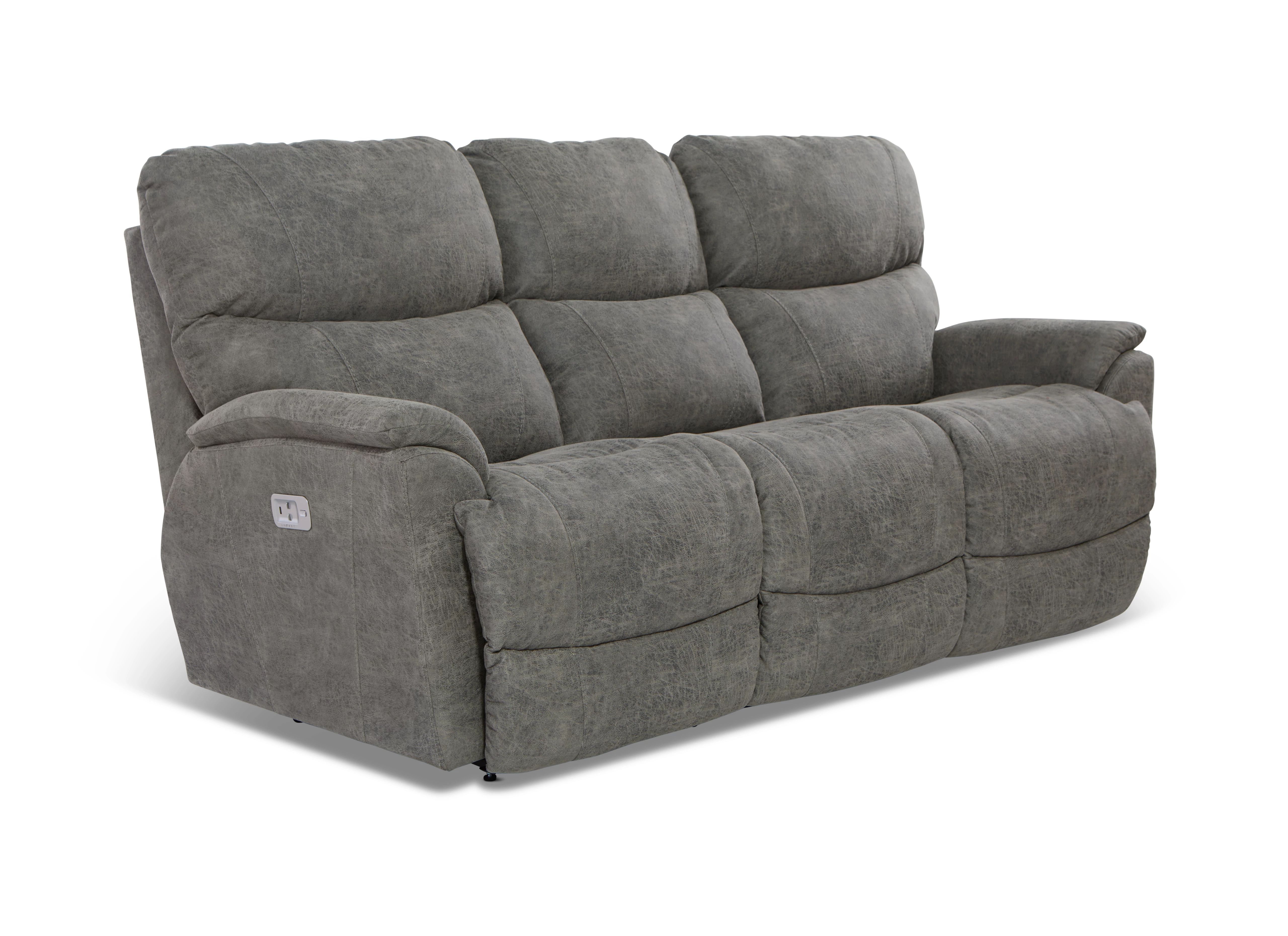 Share Trouper Power Reclining Sofa w/ Headrest U44724 by LaZBoy Furniture at Turner Furniture