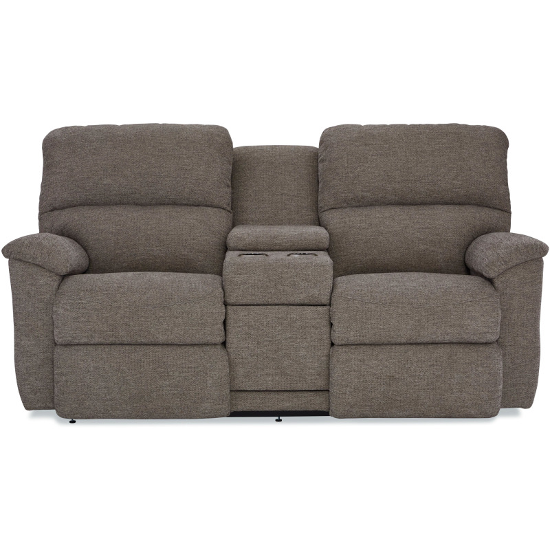 Brooks Reclining Loveseat w/ Console 449727 by LaZBoy Furniture at