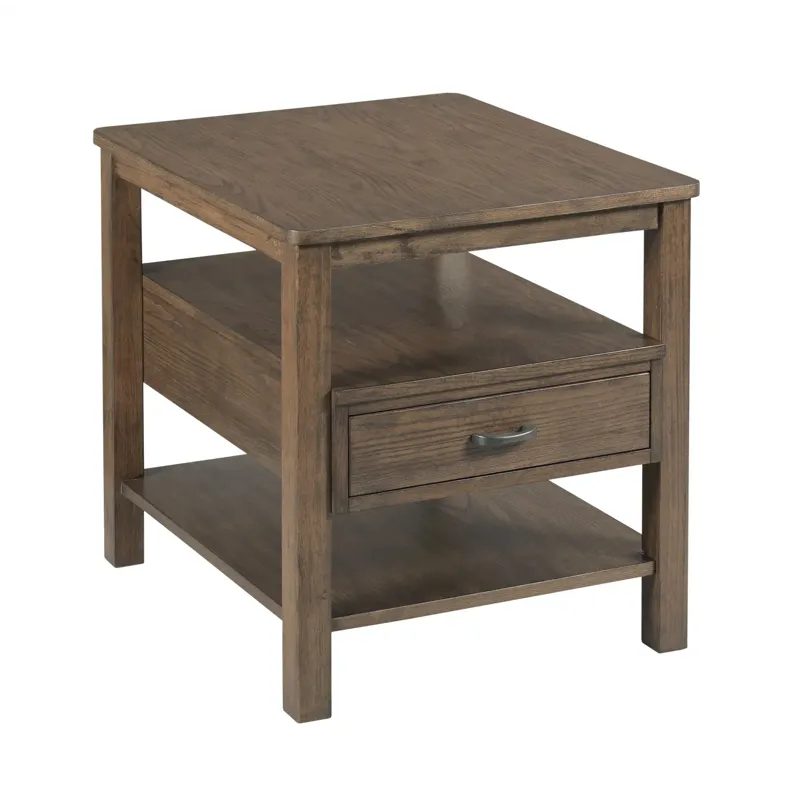Costa Way Rectangular Drawer End Table Deep Brown