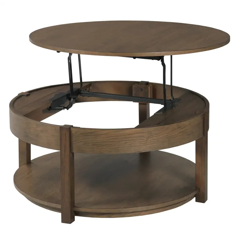 Costa Way Round Lift Top Coffee Table Deep Brown