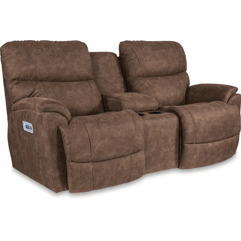 Trouper Power Reclining Loveseat w/Headrest, Lumbar &amp; Console