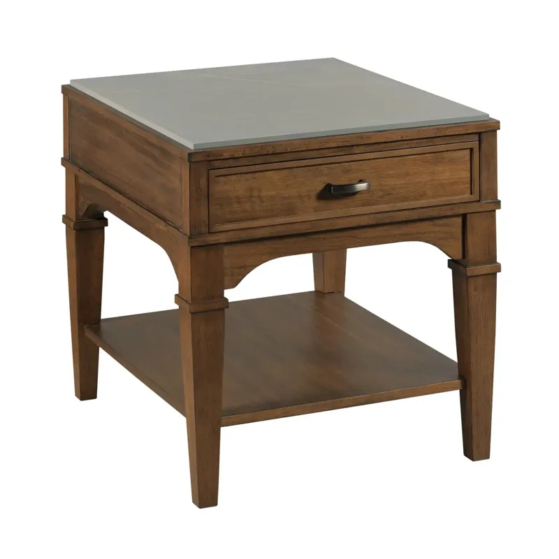 Giselle Rectangular Drawer End Table Sable