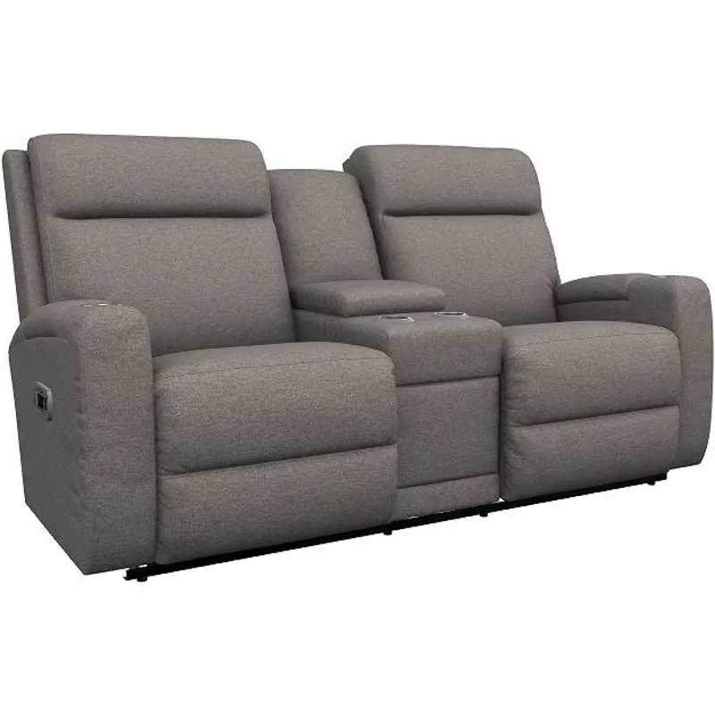 Ovation AudioLuxe Power Wall Reclining Loveseat w/ Console, Headrest &amp; Lumbar