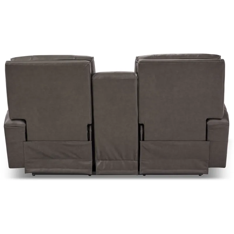 Ovation AudioLuxe Power Wall Reclining Loveseat w/ Console, Headrest &amp; Lumbar