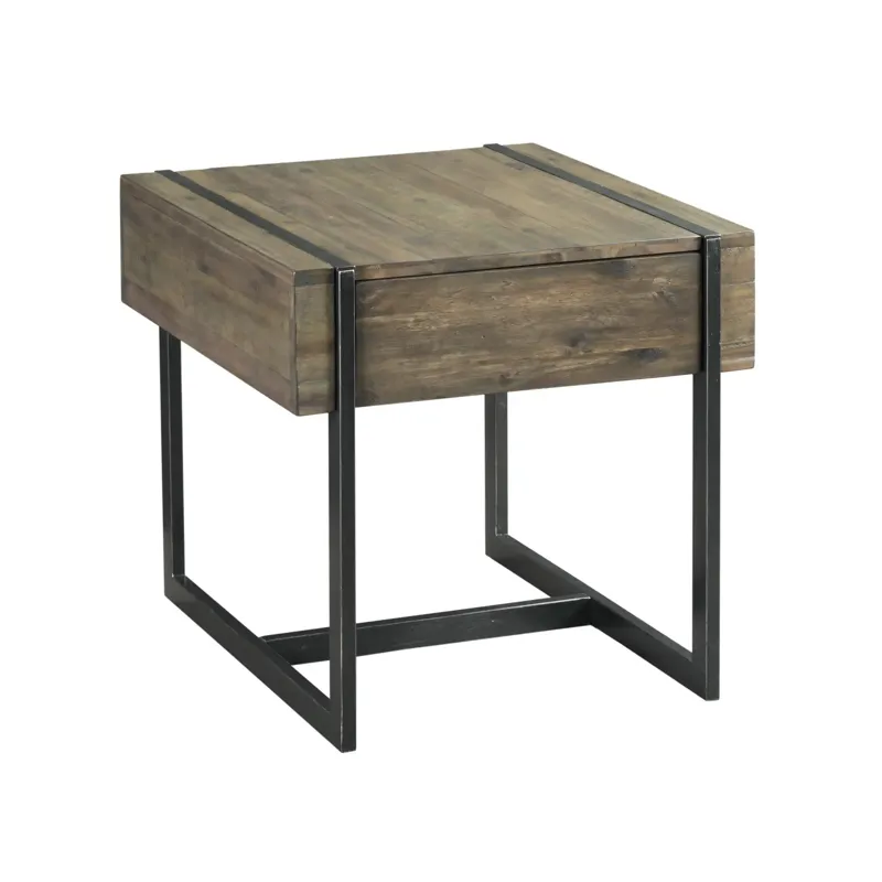 Modern Timber Drawer End Table