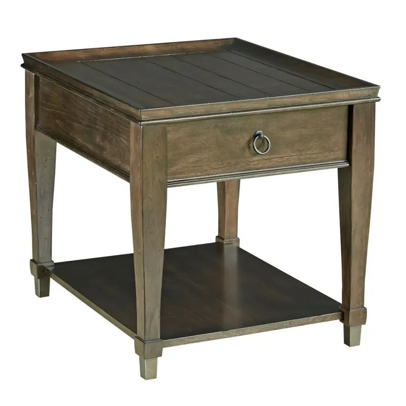 Sunset Valley Rectangular Drawer End Table Dark
