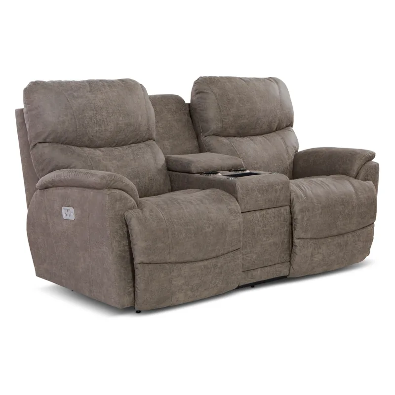 Trouper Power Reclining Loveseat w/Headrest, Lumbar &amp; Console