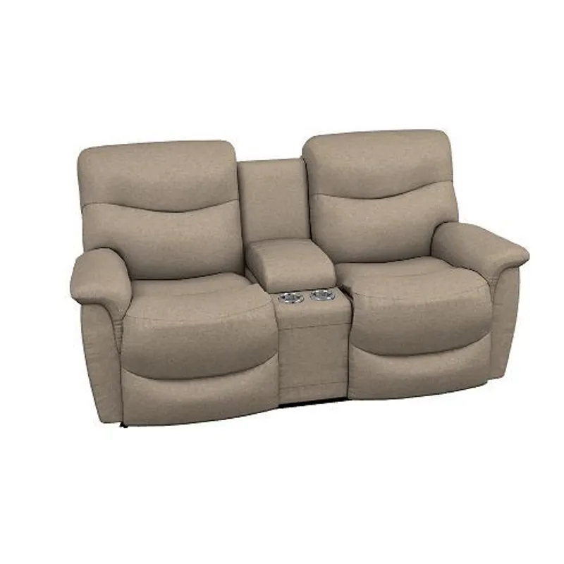 James Power Reclining Loveseat w/ Headrest, Lumbar &amp; Console